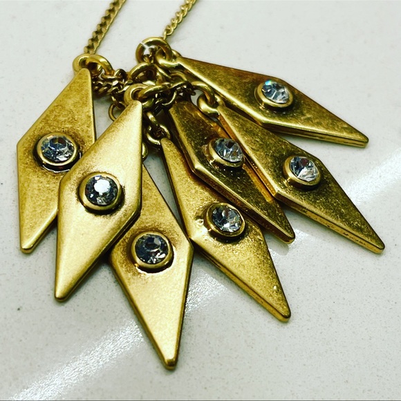 J. Crew Long Crystal Cluster Pendant Necklace - Picture 3 of 5